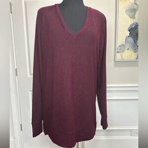 Lucky Brand Women’s Cloud Jersey V-Neck Tunic Sweater - Size M
